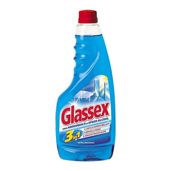 Glassex Vetri e Superfici con Ammoniaca Ricarica 3in1 - 500 ml