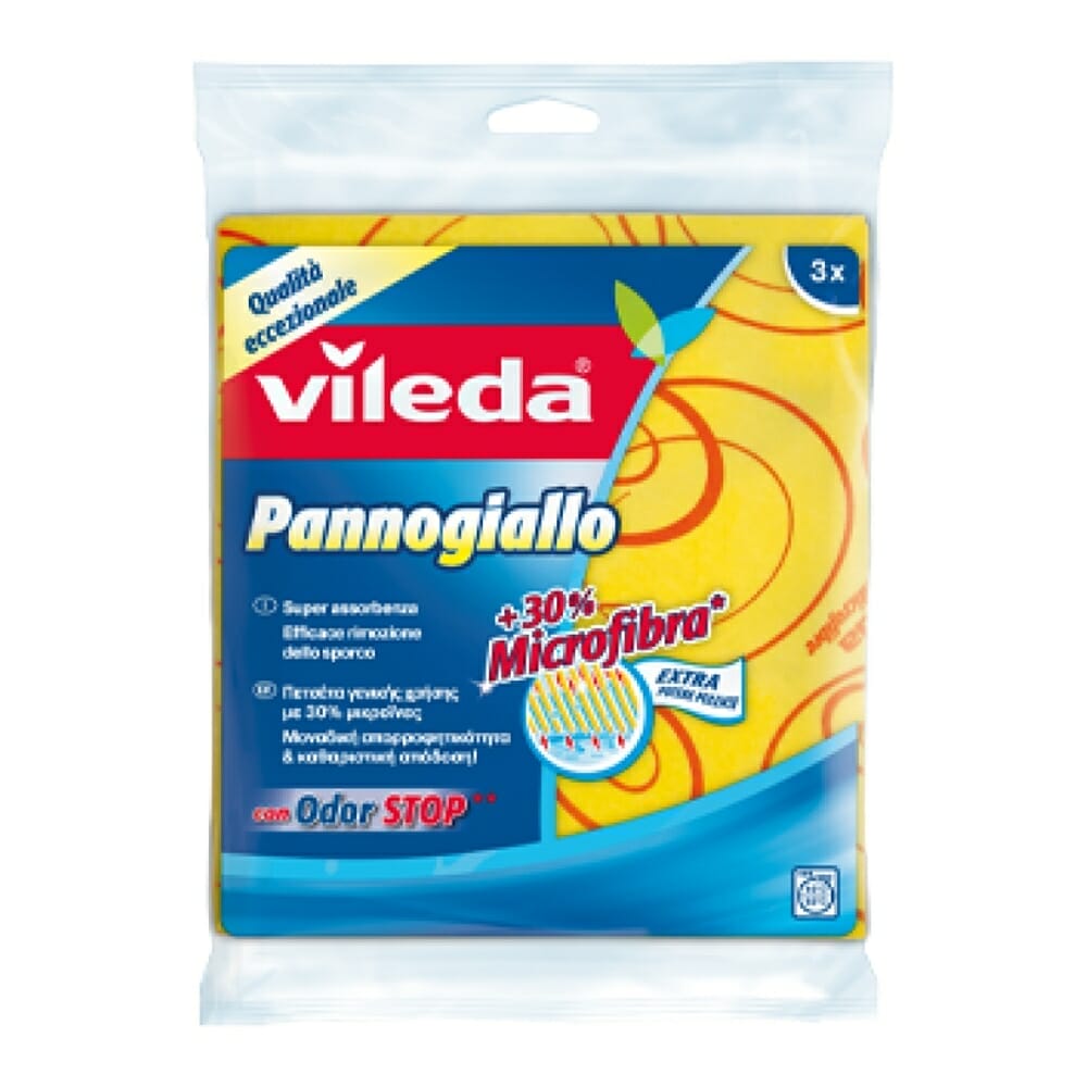 Vileda Pannogiallo con Odor Stop - 3 pz - Vico Food Box