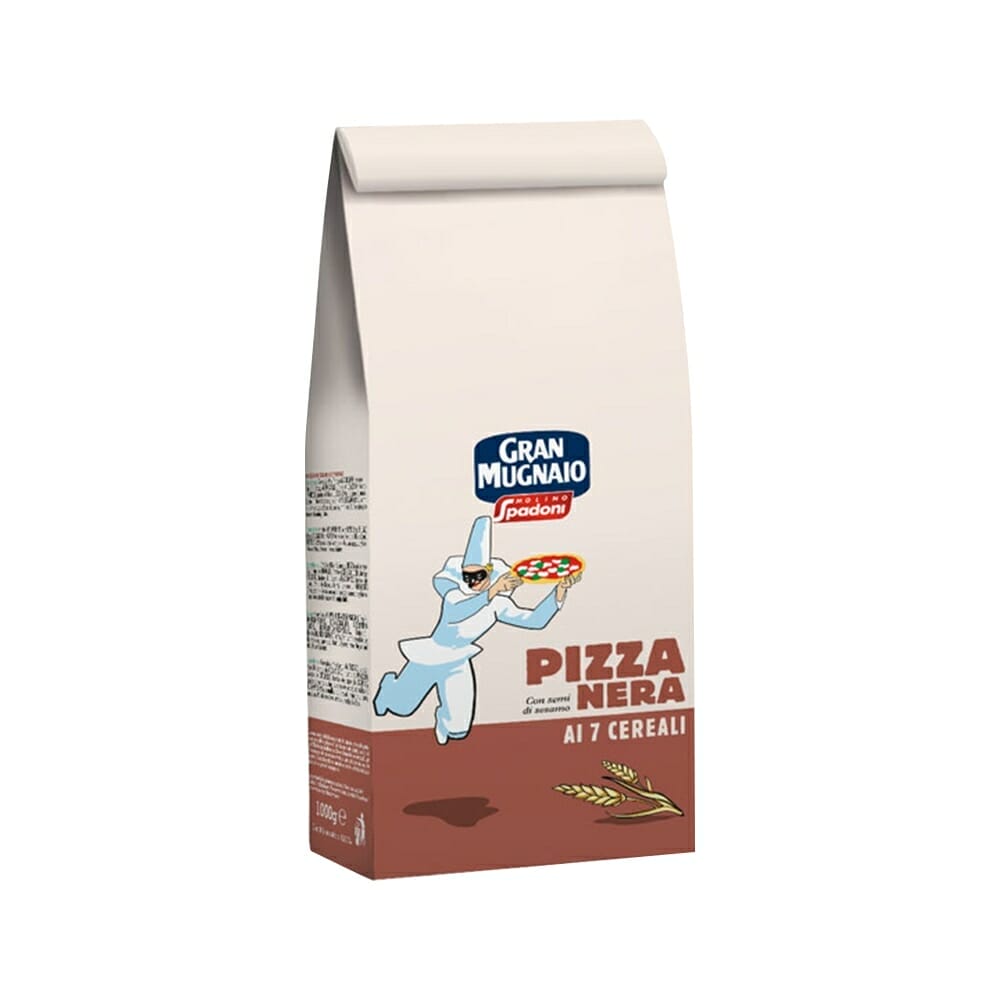 Gran Mugnaio Spadoni Farina per Pizza Nera ai 7 Cereali - 1 Kg