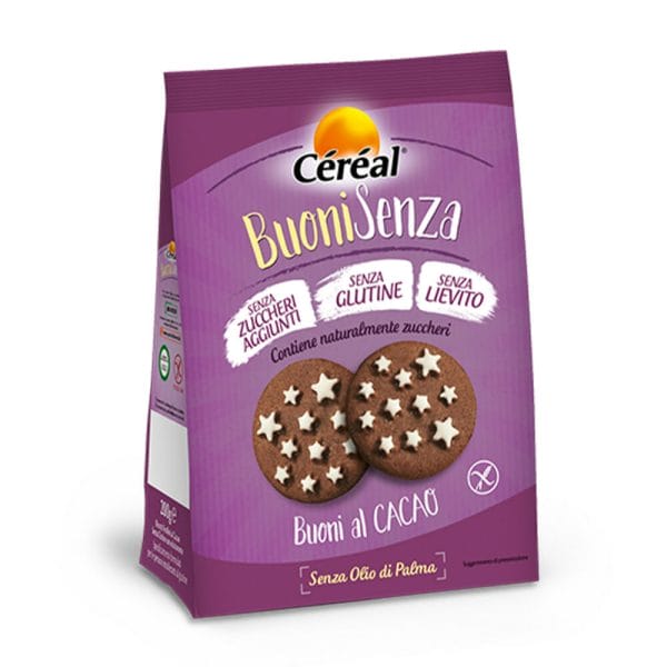 Cereal Buoni Senza Biscotti al Cacao Senza Glutine - 200 gr