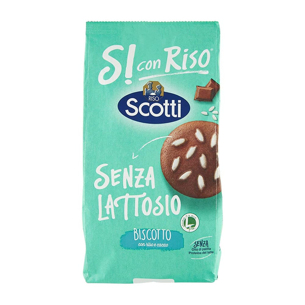 Scotti Biscotti Riso e Cacao Senza Lattosio - 350 gr - Vico Food Box