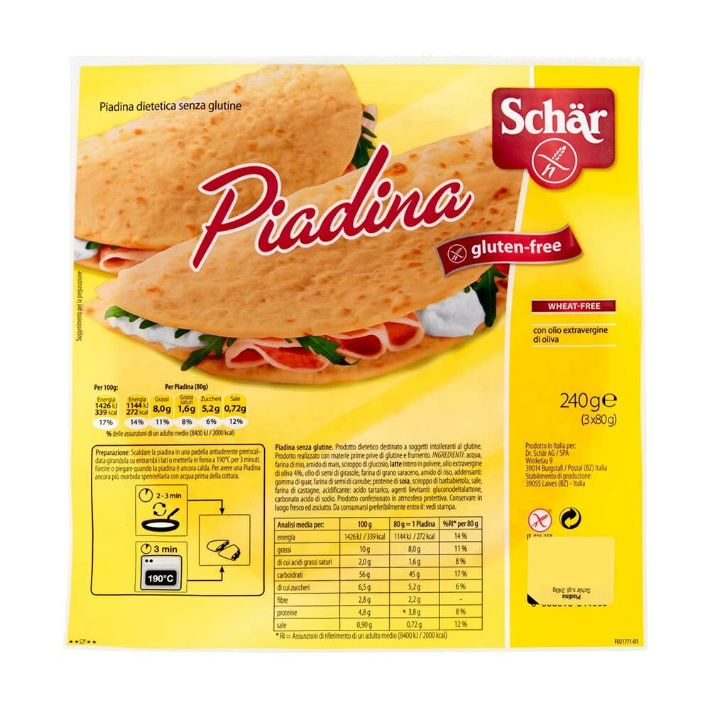 Schar Piadina Senza Glutine - 240 gr