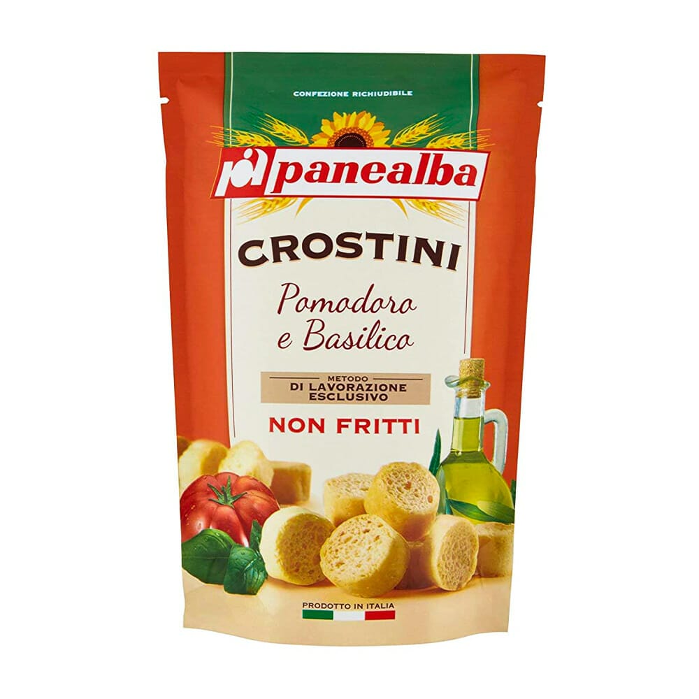 Panealba Crostini Gusto Pomodoro e Basilico - 100 gr
