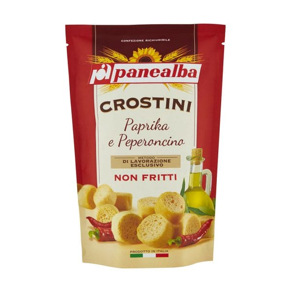 Panealba Crostini Gusto Paprika e Peperoncino - 100 gr
