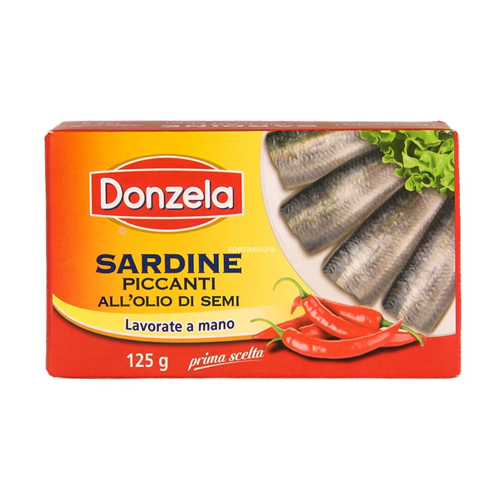 Donzela Sardine Piccanti all'Olio di Semi - 125 gr