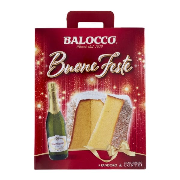 Balocco Buone Feste Pandoro + Bottiglia - 800 gr
