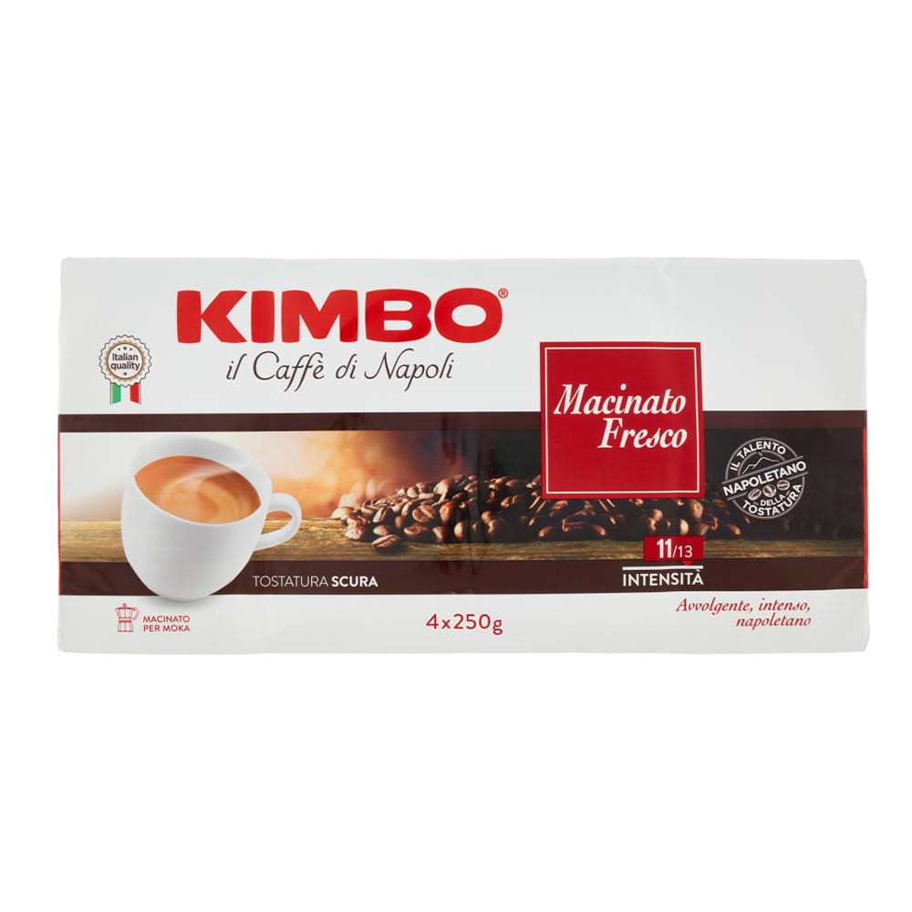 Kimbo Fresh Ground Coffee - 4 x 250 gr