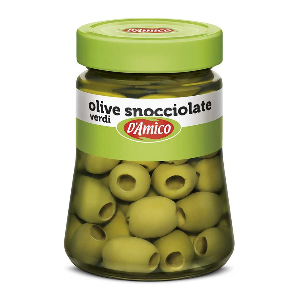D'Amico Olive Verdi Snocciolate in Salamoia - 290 gr