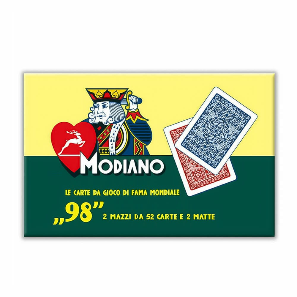 Modiano Carte Francesi Plasticate - 2 mazzi da 54 carte - Vico Food Box