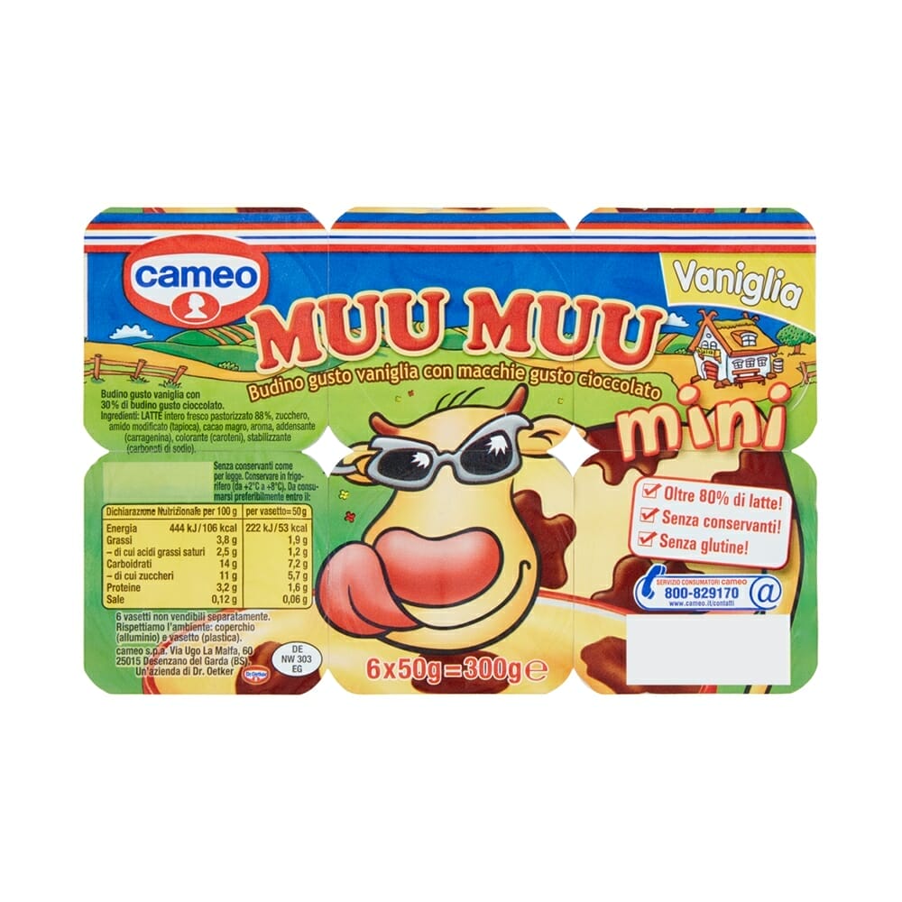 Cameo Muu Muu Mini Vanille Dessert - 6x50 gr