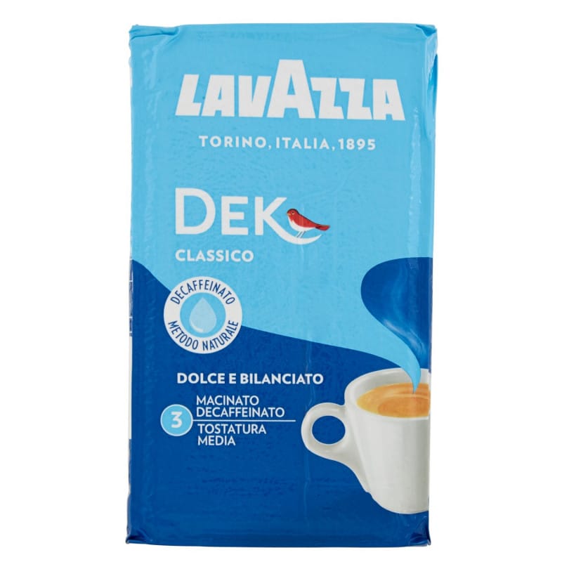 Lavazza Decaffeinated Coffee for Moka - 250 gr - Vico Food Box