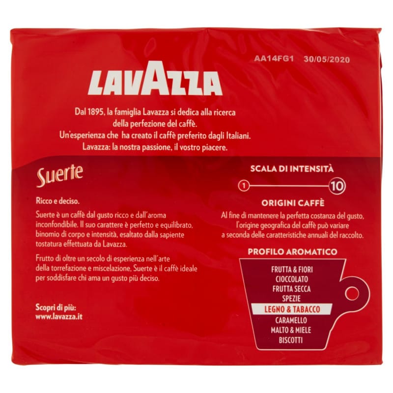 Lavazza Ground Coffee Suerte - 2 x 250 gr - Vico Food Box