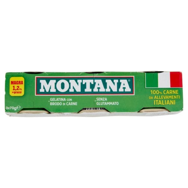 Montana Carne in Gelatina 100% Ita - 3 x 70 gr