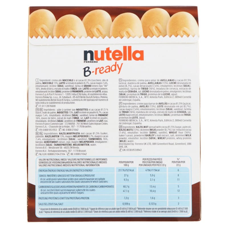 Nutella B-ready, le carton de l'année de Ferrero