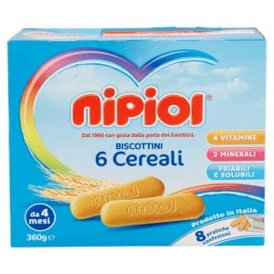 Nipiol Biscuits with 6 Cereals - 360 gr