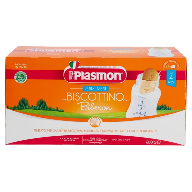 Plasmon Biscottino Biberon 4 Mesi - 600 gr - Consegna Europa e UK