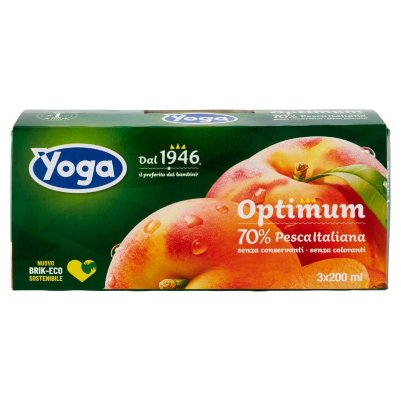 Yoga Peach Fruit Juice - 3 x 200ml - Vico Food Box