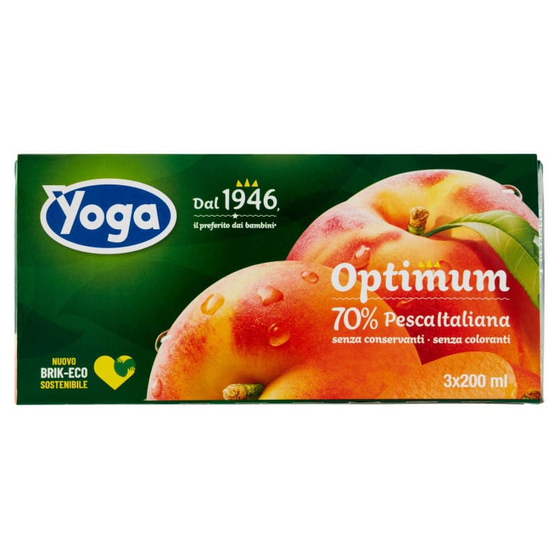 Yoga Peach Fruit Juice - 3 x 200ml - Vico Food Box