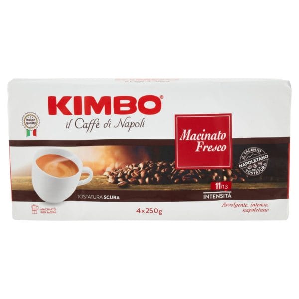 Kimbo Caffe Macinato Fresco - 4 x 250 gr