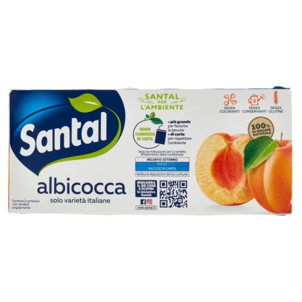 Santal Succo di Frutta Albicocca - 3 x 200 ml