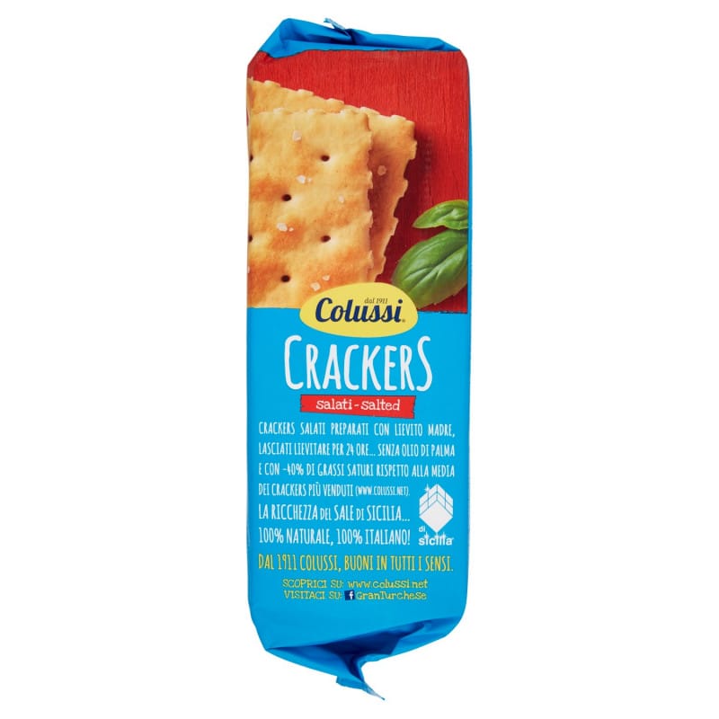 Colussi Crackers Salted - 500 gr Shipping to Europe and the UK