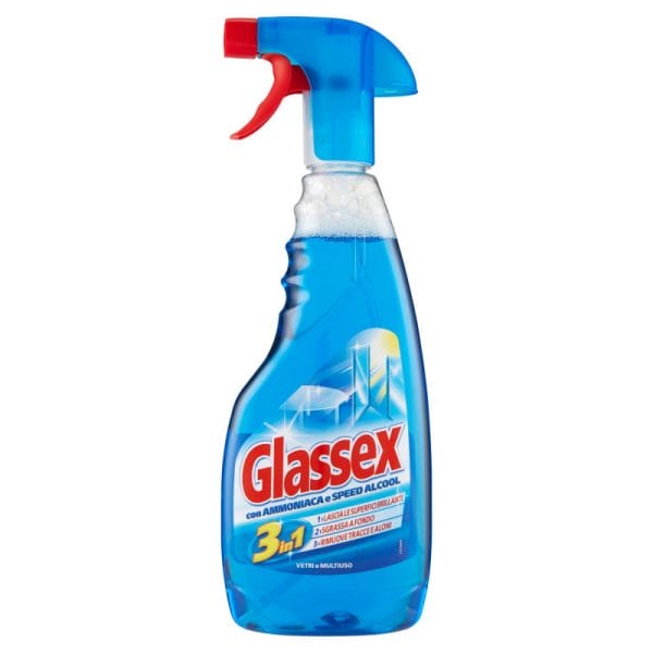 Glassex Vetri e Superfici con Ammoniaca Spray 3in1 - 500 ml