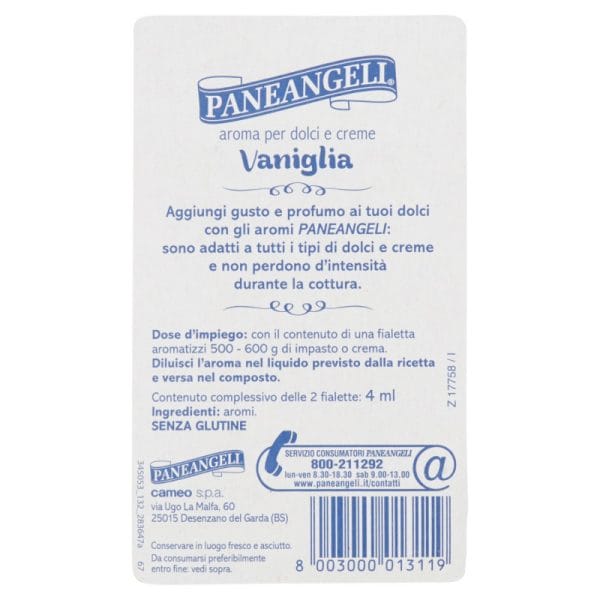 Paneangeli Aroma per Dolci Vaniglia - 4 ml