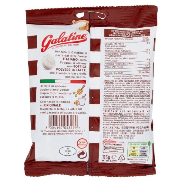 Galatine con pezzi di Cioccolato - 115 gr