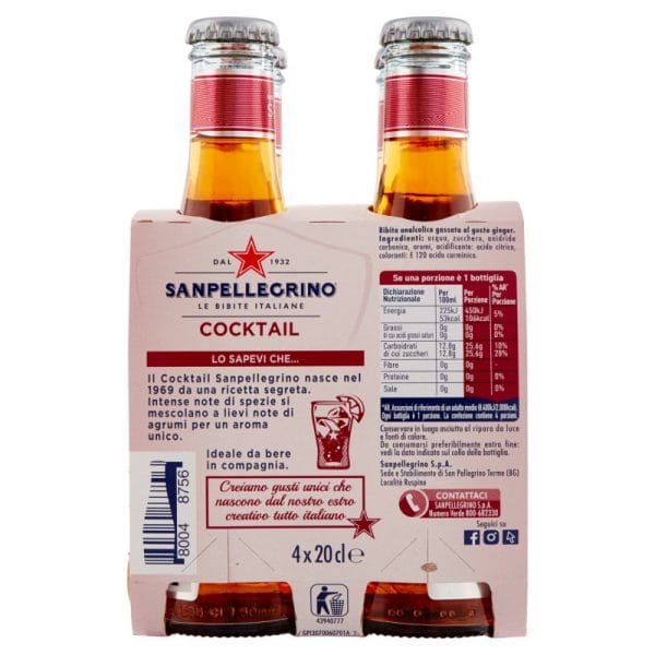 SanPellegrino Cocktail Rosso - 4 x 20 cl