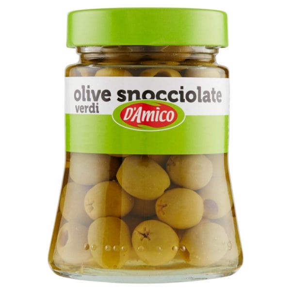 D'Amico Olive Verdi Snocciolate in Salamoia - 290 gr