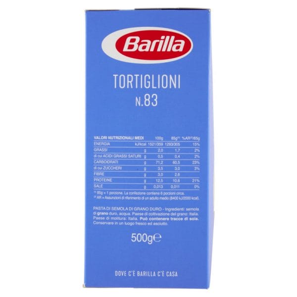 Barilla 83 Tortiglioni - 500 gr